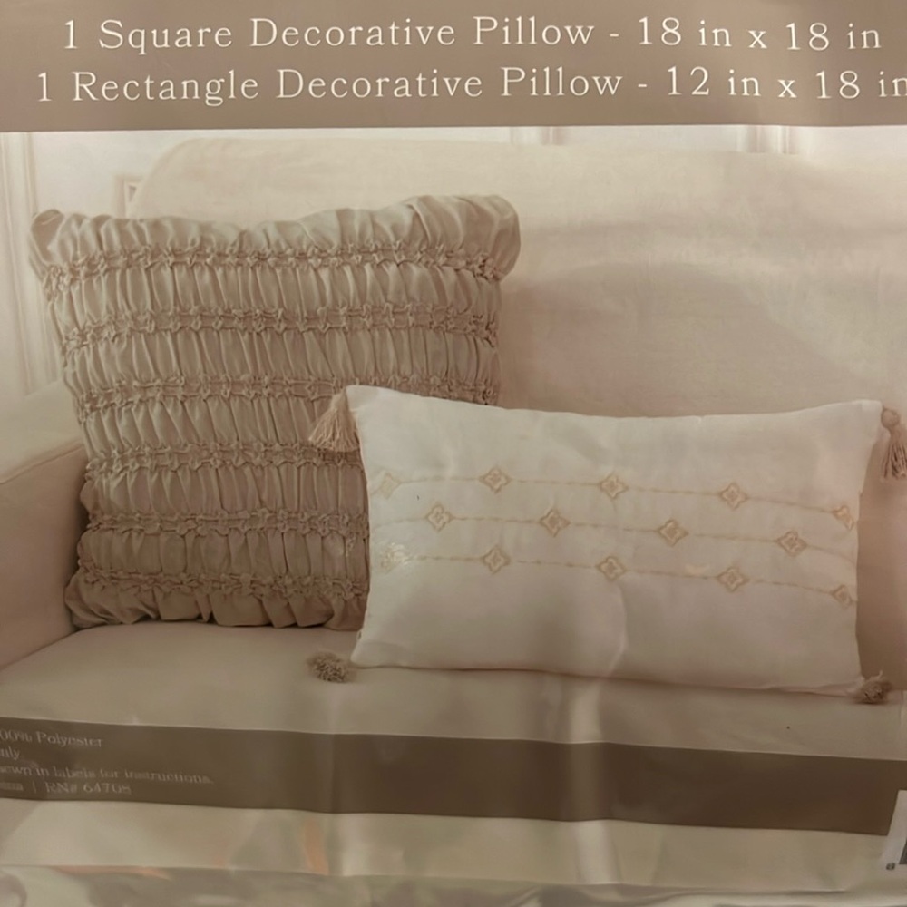 Bella Russo Sand and Snooze Two Decorative Accent Pillow set